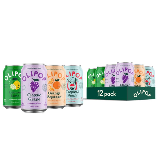 Olipop Probiotic Soda - Fruity Fun Variety 12 Pack