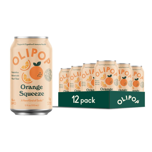 Olipop Probiotic Soda - Orange Squeeze 12 Pack