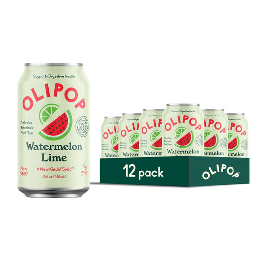 Olipop Probiotic Soda - Watermelon Lime 12 Pack