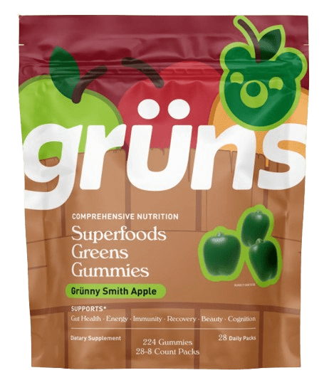 Gruns Superfood Gummies Granny Smith - Low Sugar