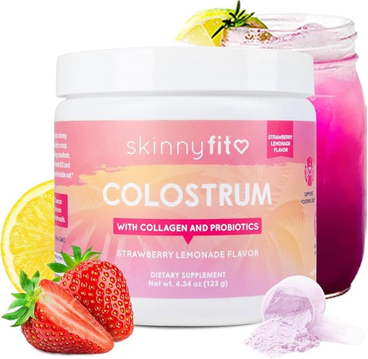 SkinnyFit Colostrum Powder Strawberry Lemonade